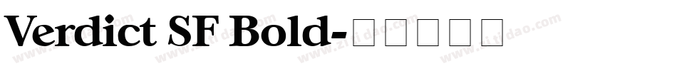 Verdict SF Bold字体转换